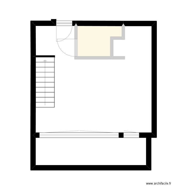 Etage 1. Plan de 1 pièce et 3 m2