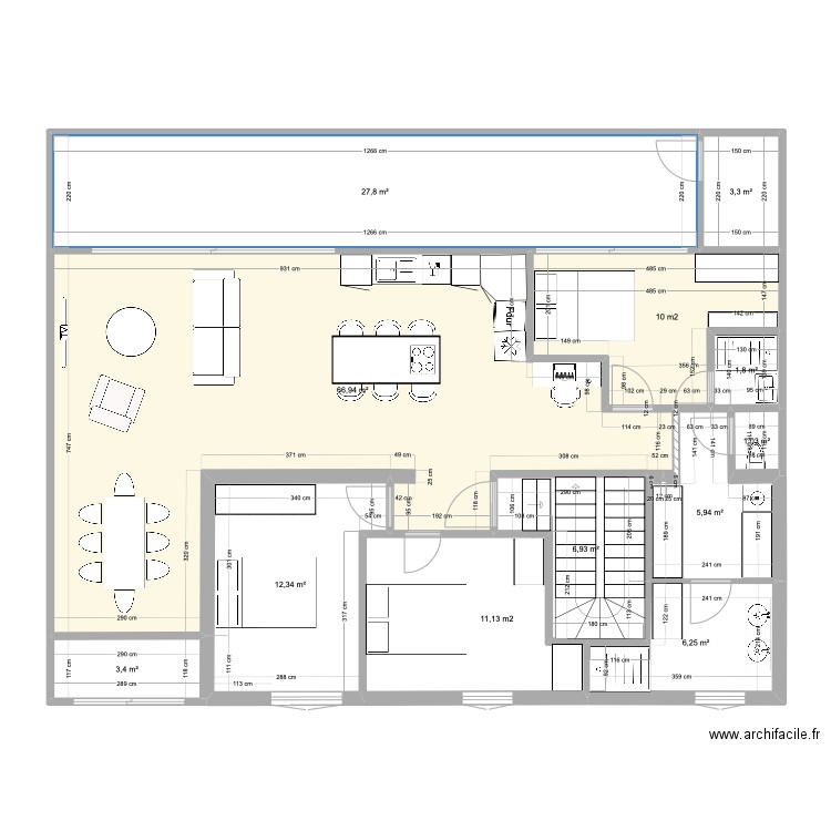 montchat 1er etage T5- aménagement suite parentale - travaux. Plan de 0 pièce et 0 m2