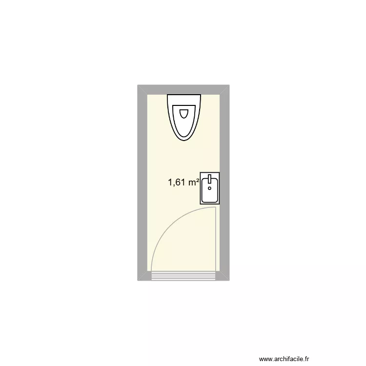 WC Rdc. Plan de 1 Pièce et 2 m² WC Rdc. Plan de 1 Pièce et 2 m²