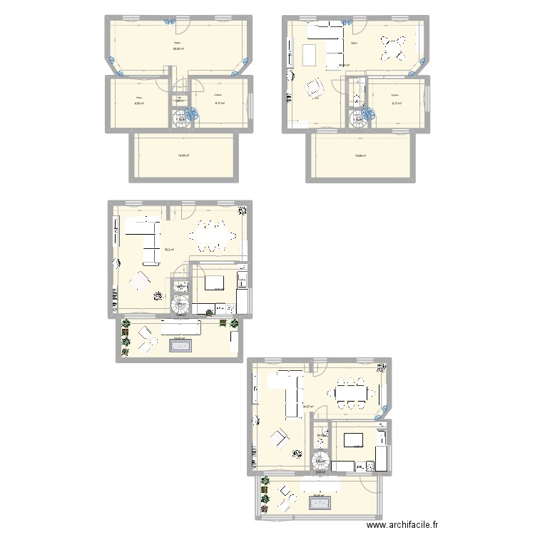 général Mangin.. Plan de 22 pièces et 243 m2