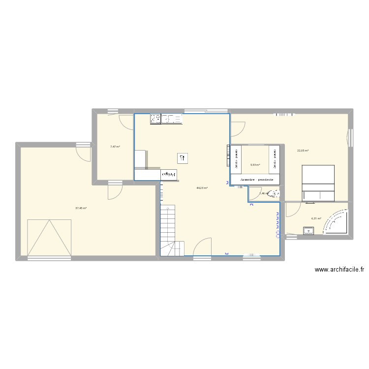 Maison 2. Plan de 13 pièces et 229 m2