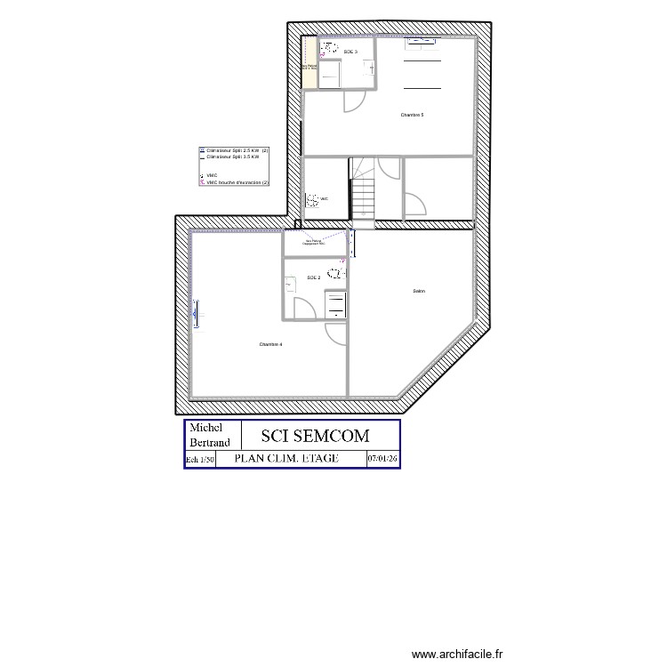 SCI SEMCOM CLIM ETAGE. Plan de 0 pièce et 0 m2 SCI SEMCOM CLIM ETAGE. Plan de 0 pièce et 0 m2