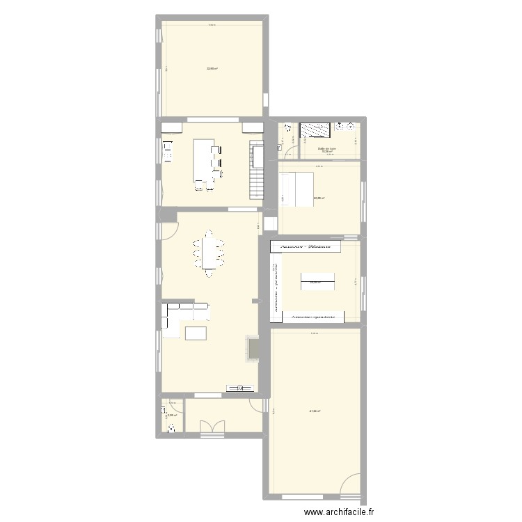 ST REMY futur. Plan de 6 pièces et 143 m2