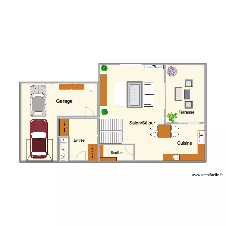 PLAN MAISON SEJOUR KACEM. Plan de PLAN MAISON SEJOUR KACEM. Plan de