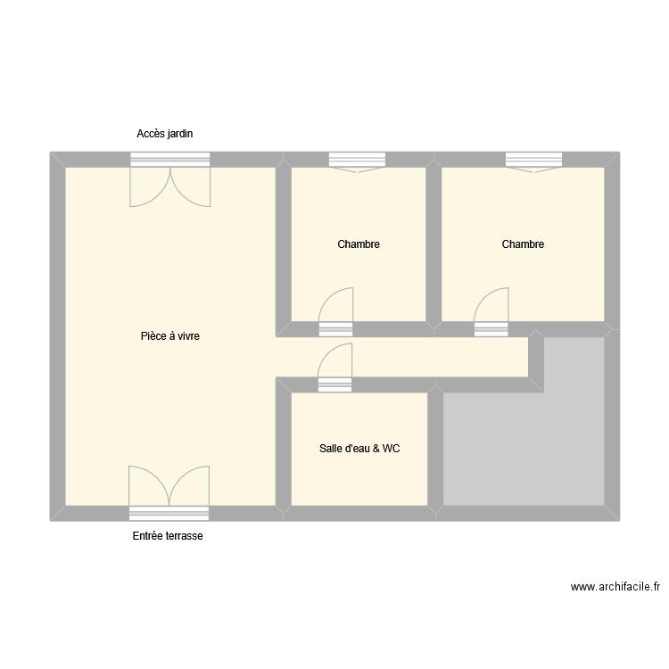 GR4349. Plan de 5 pièces et 51 m2