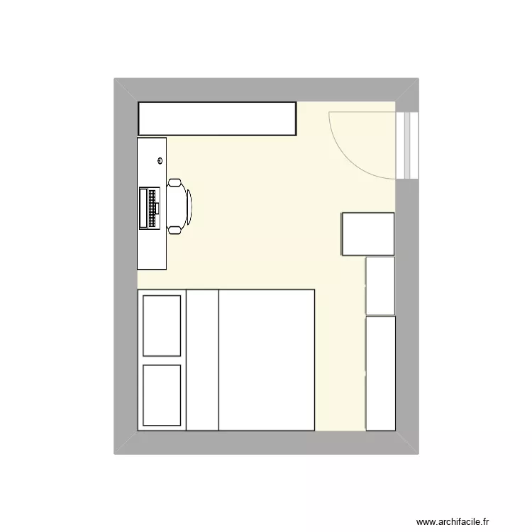 Chambre hiver lit EMMA. Plan de 