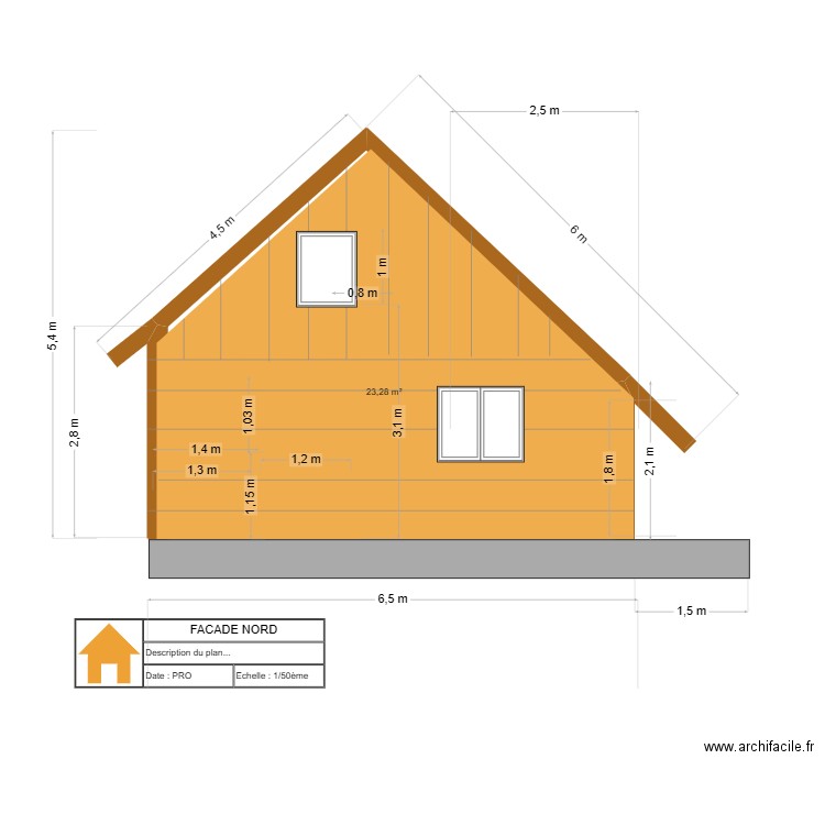 façade  NORD V6.4. Plan de 0 pièce et 0 m2
