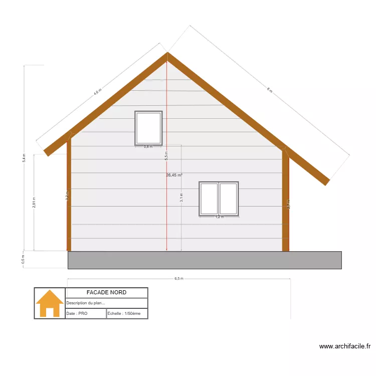 fa&ccedil;ade  NORD V6.4. Plan de 