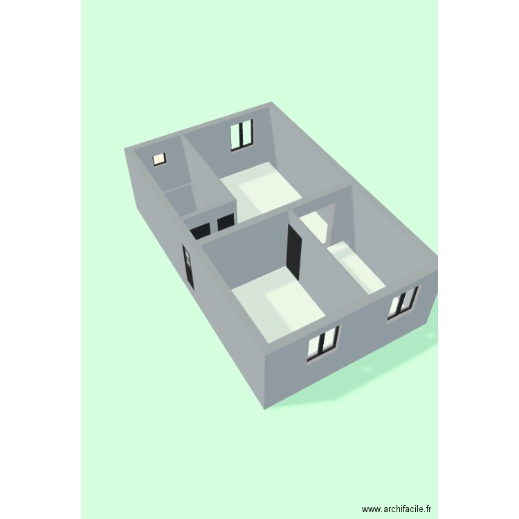 Maison commentry. Plan de 5 pièces et 44 m2