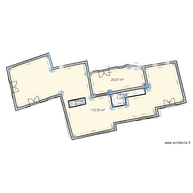 SURFACE PLANCHER. Plan de 10 pièces et 232 m2