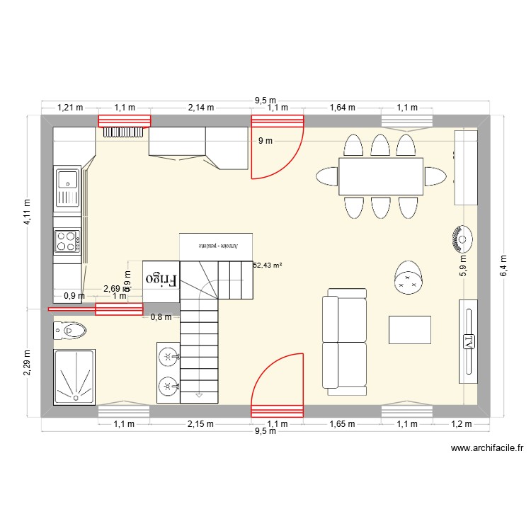maison Lamotte RDC. Plan de 0 pièce et 0 m2