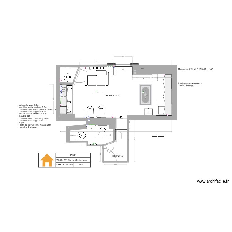 Montber_T1_01. Plan de 0 pièce et 0 m2