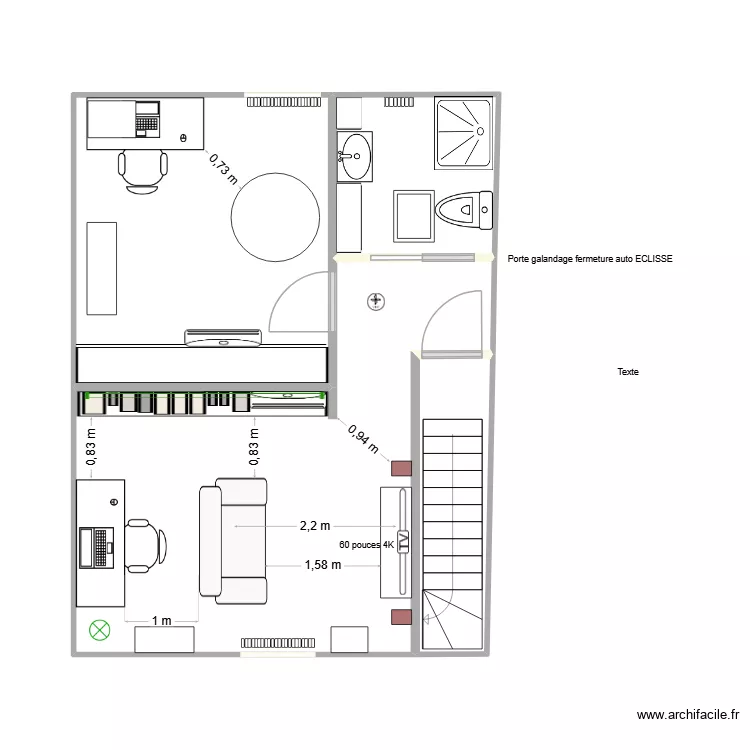 2 salons 2BIS. Plan de 4 et 41 m² 2 salons 2BIS. Plan de 4 et 41 m²
