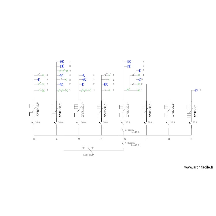 Schéma unifilaire . Plan de 0 pièce et 0 m2