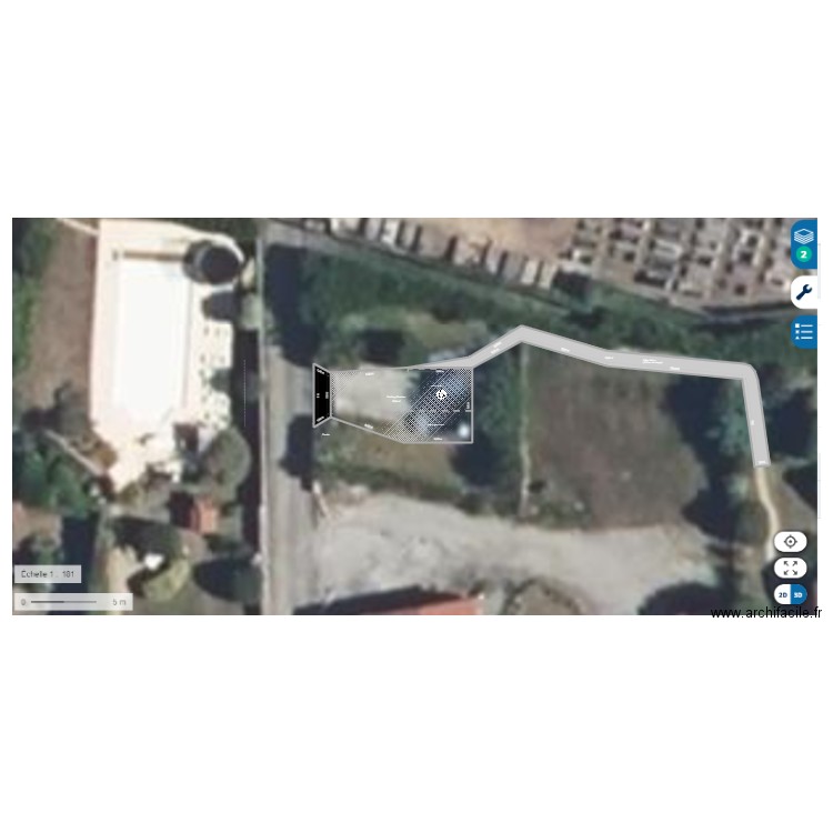 MERLET V2. Plan de 3 pièces et 101 m2