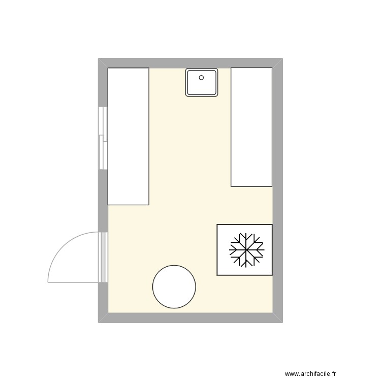 Hautenne. Plan de 1 pièce et 10 m2