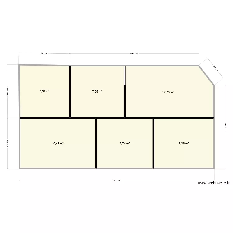 BOXS 4-5-6-7-8-9 AVEC CLOISONS. Plan de BOXS 4-5-6-7-8-9 AVEC CLOISONS. Plan de