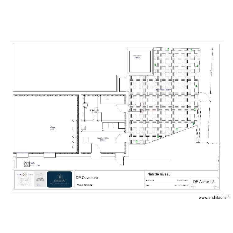PLAN ELEC sohier rdc. Plan de 0 pièce et 0 m2
