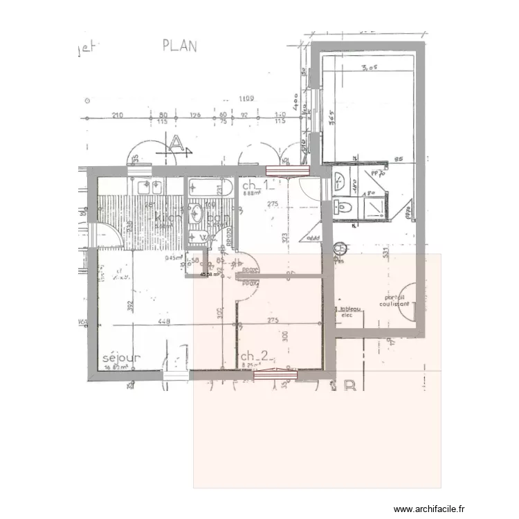 maISON SABLES. Plan de 