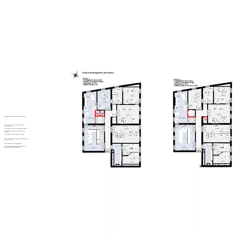 Plan bureau V10 travaux. Plan de 