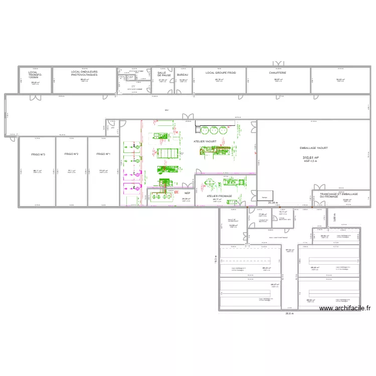 Cave d\'affinage. Plan de 29 et 2160 m² Cave d\'affinage. Plan de 29 et 2160 m²