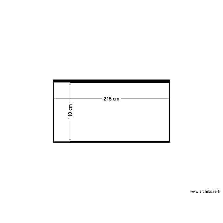 Claire 2 tête de lit. Plan de 1 pièce et 2 m2