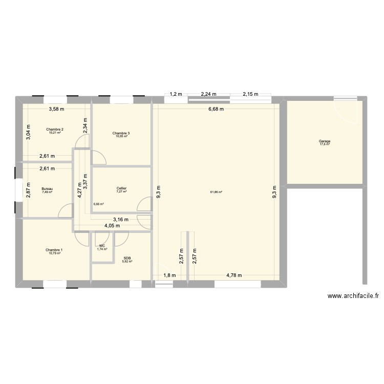 maison def. Plan de 10 pièces et 140 m2