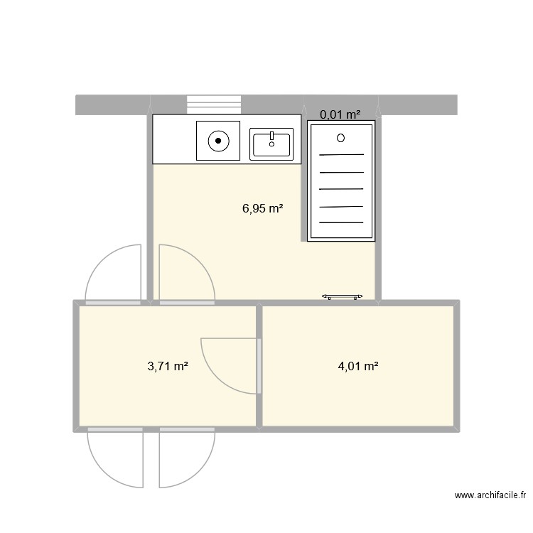 sdb barrere tyrosse. Plan de 4 pièces et 15 m2