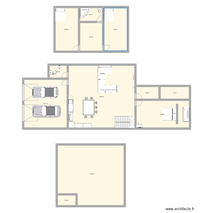 maison. Plan de 0 pièce et 0 m2