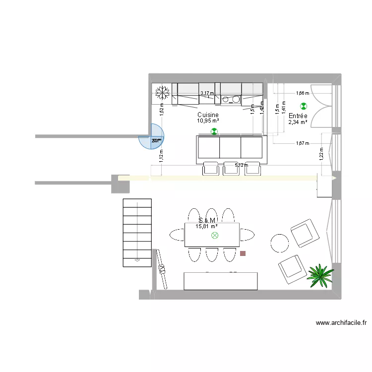 CUISINE 1bis. Plan de 