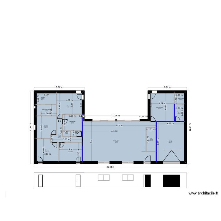 maison u. Plan de 17 pièces et 245 m2