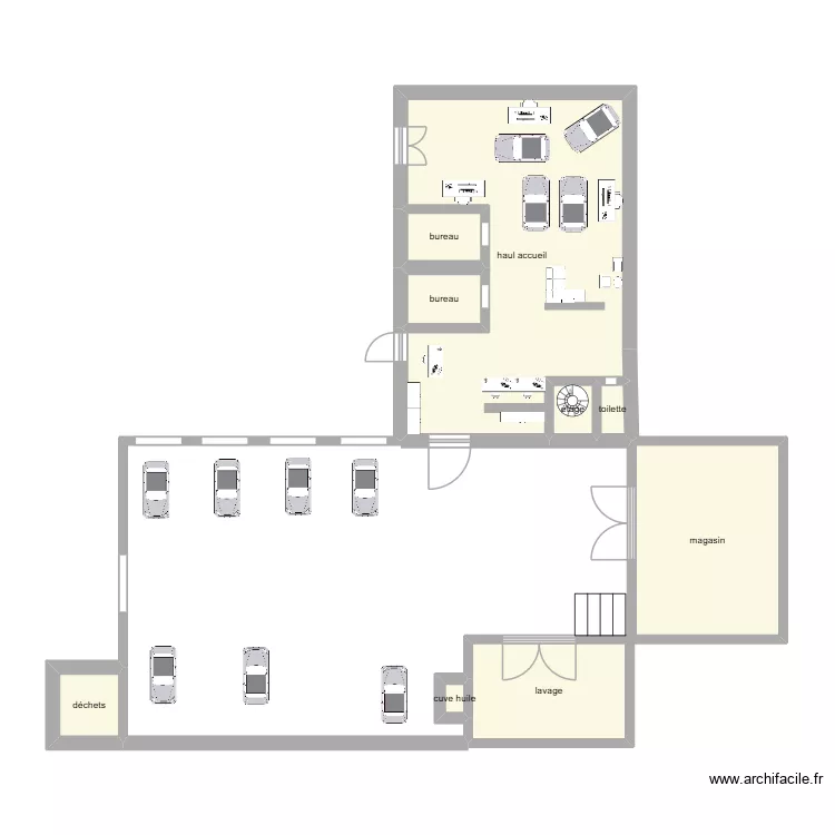 plan. Plan de 9  et 42 m²