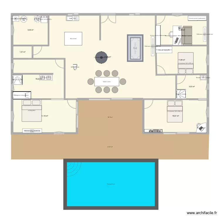 maison u 1.1. Plan de 9 Pièces et 164 m²