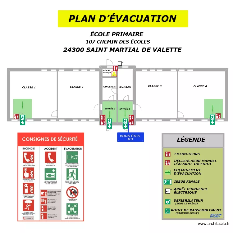 SMV ECOLE EVAC. Plan de SMV ECOLE EVAC. Plan de