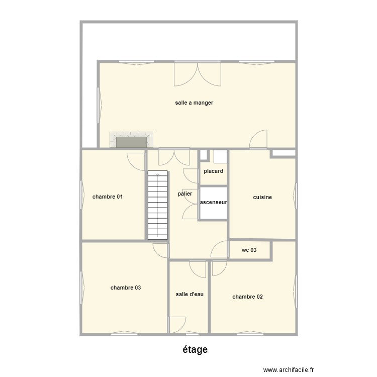 bogaert étage. Plan de 14 pièces et 130 m2
