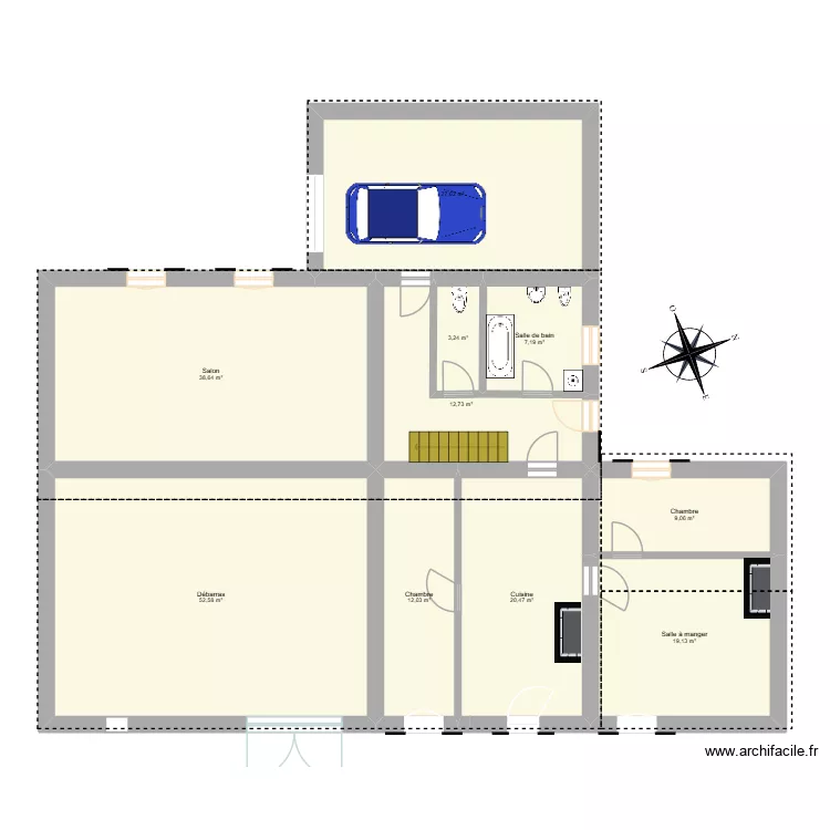 Boitoux. Plan de 10  et 203 m²