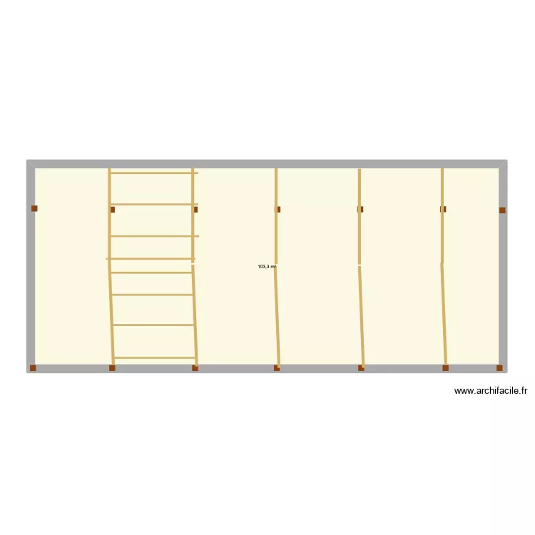 toiture. Plan de 1  et 103 m²