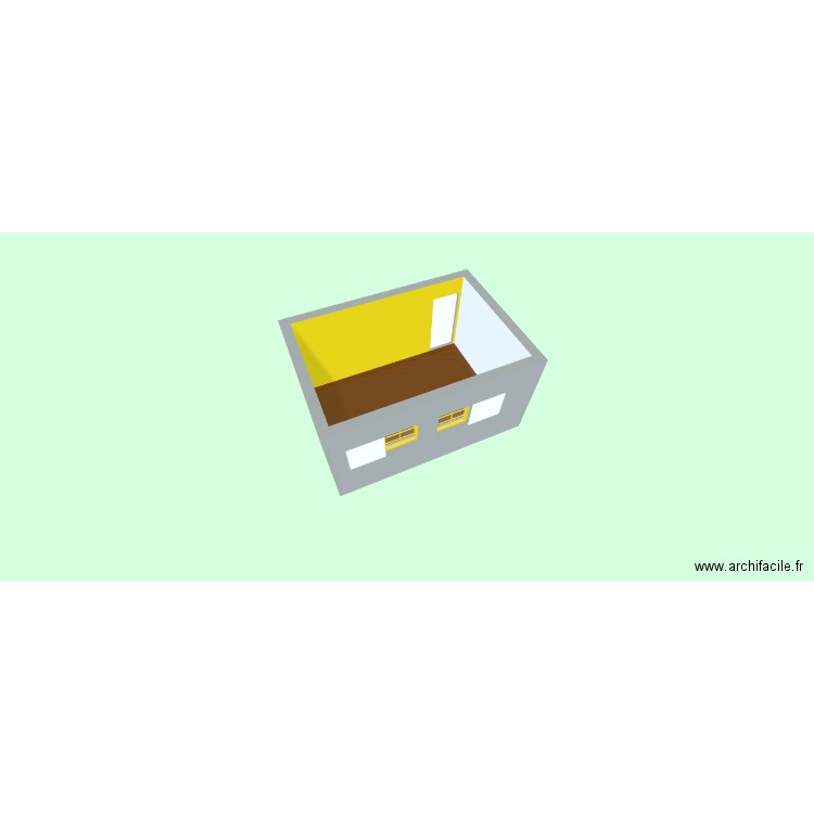 Chambre 1. Plan de 1 pièce et 15 m2