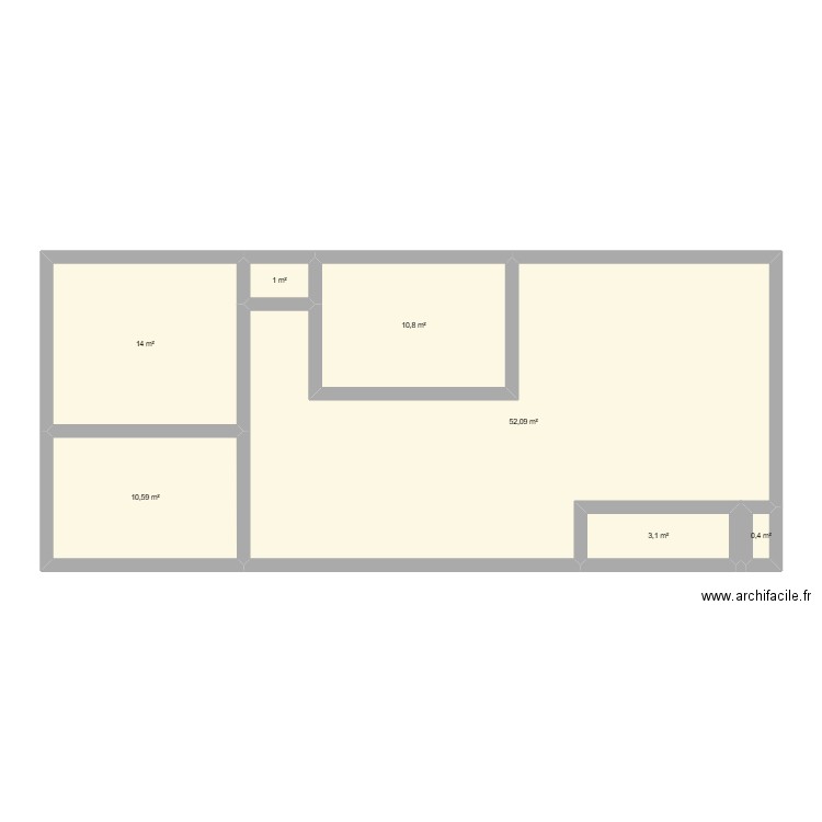 Salle de technologie aménagée en maison.. Plan de 7 pièces et 92 m2