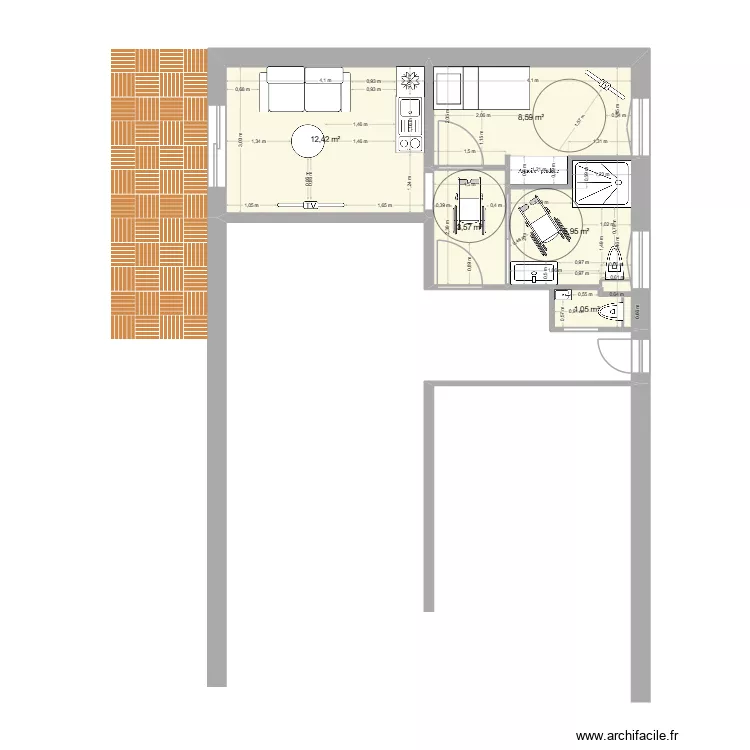 Projet Am&eacute;nagement RDC Cesson. Plan de 