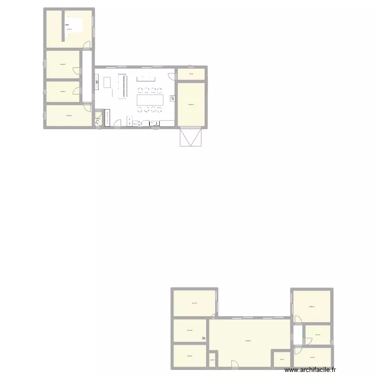 Plan – maison en L – Par carororororo ️ | ArchiFacile