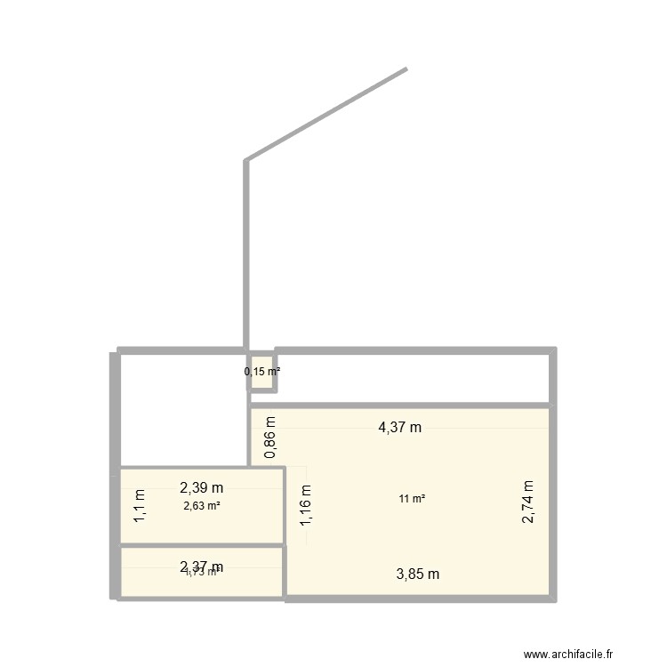 manon. Plan de 4 pièces et 16 m2