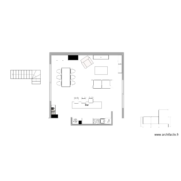 PLAN V1 sans escalier. Plan de 0 pièce et 0 m2