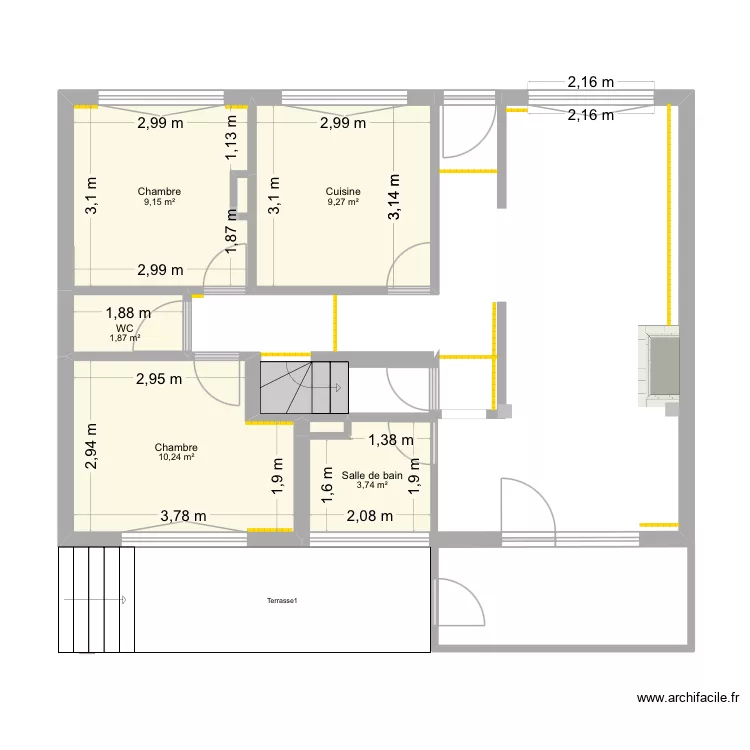 40jlebas. Plan de 6  et 34 m²