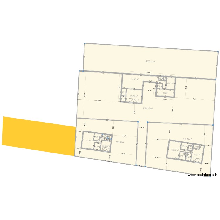taillefer. Plan de 28 pièces et 4901 m2