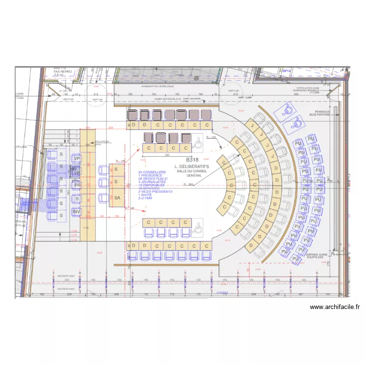 Salle du Conseil. Plan de Salle du Conseil. Plan de