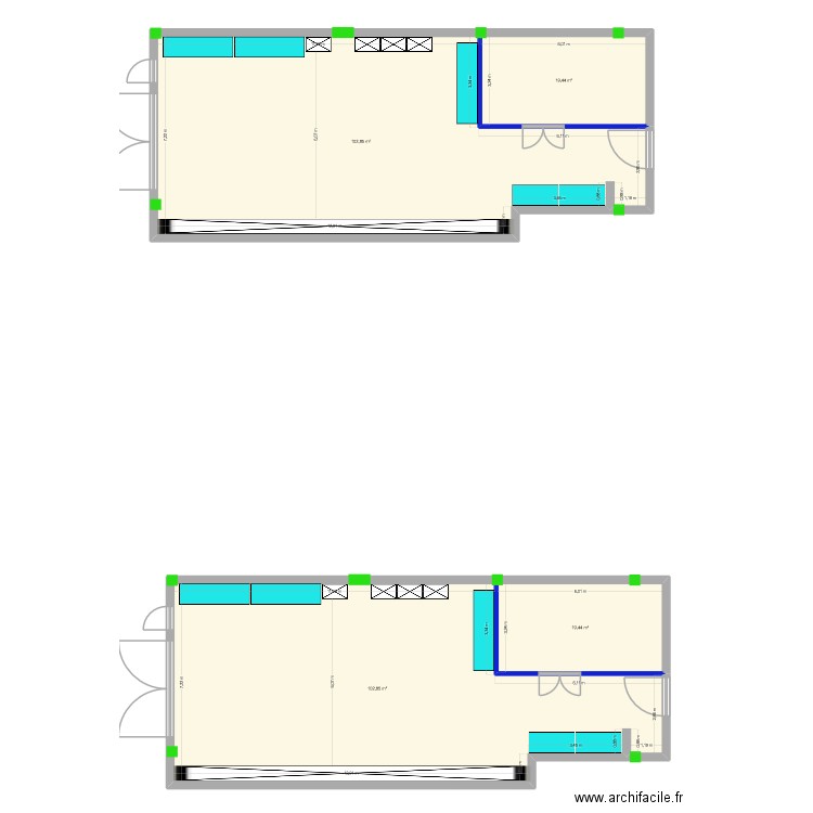 Atelier Pompe. Plan de 4 pièces et 245 m2