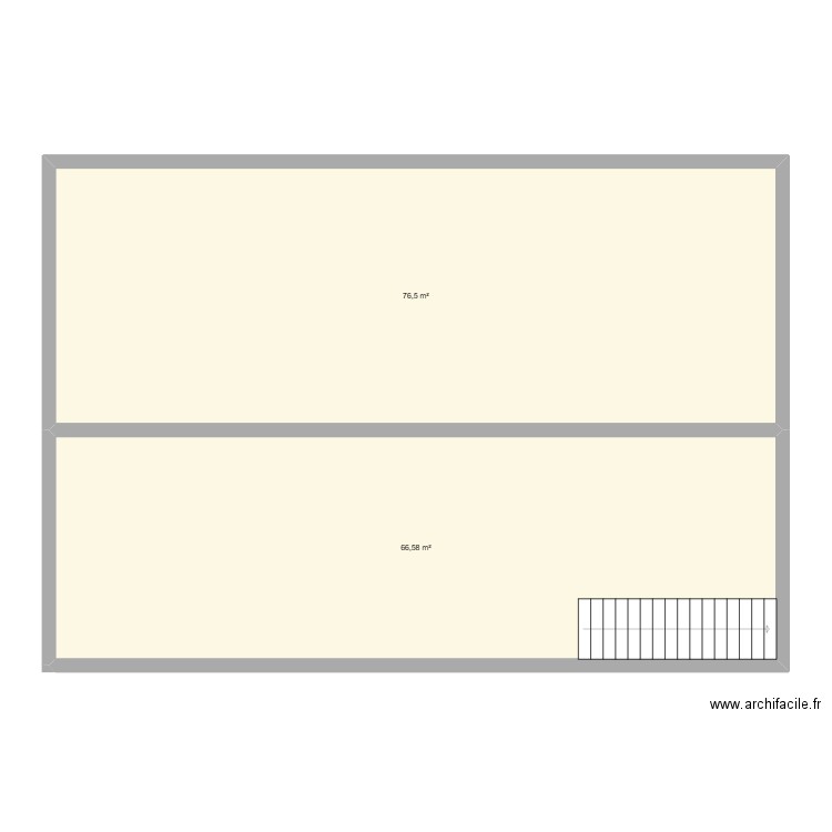 plan de face. Plan de 2 pièces et 143 m2