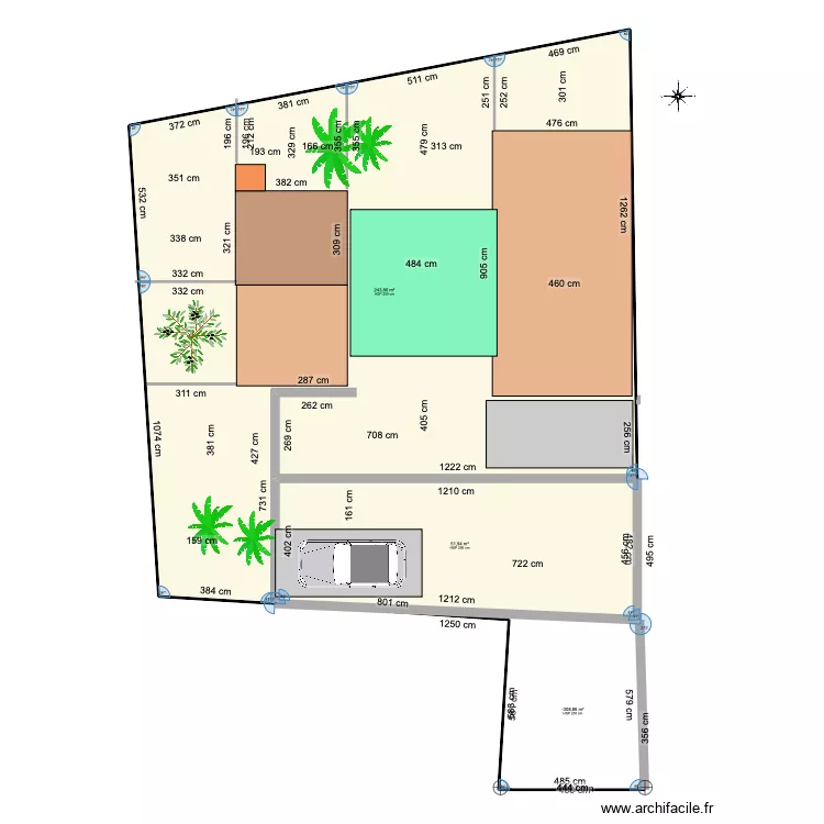 Toiture calcul surfaces 2. Plan de 