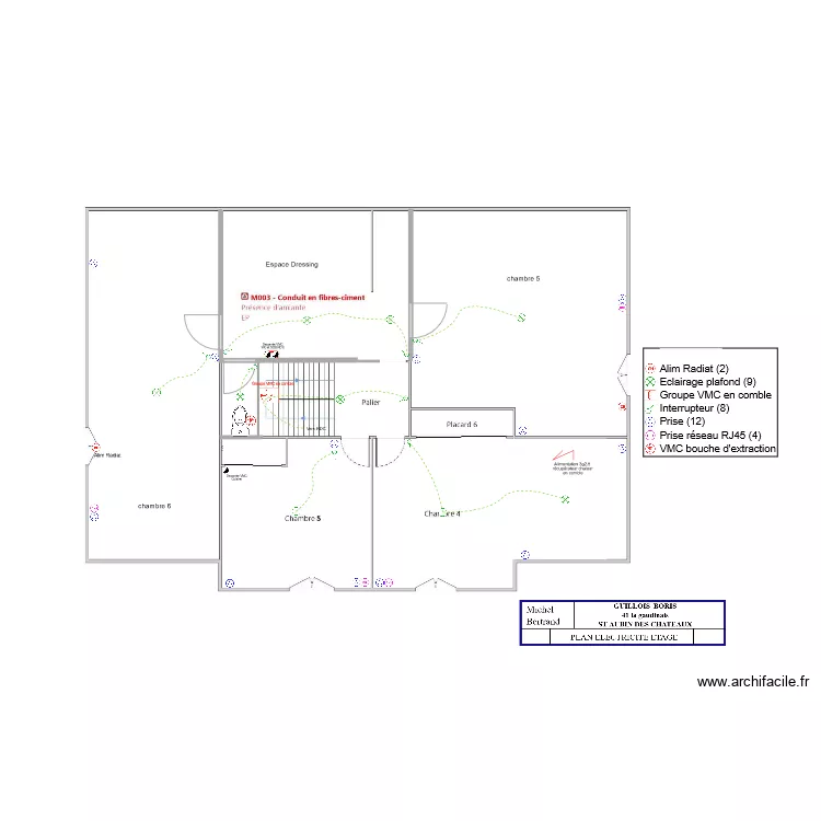 GUILLOIS ETAGE. Plan de 